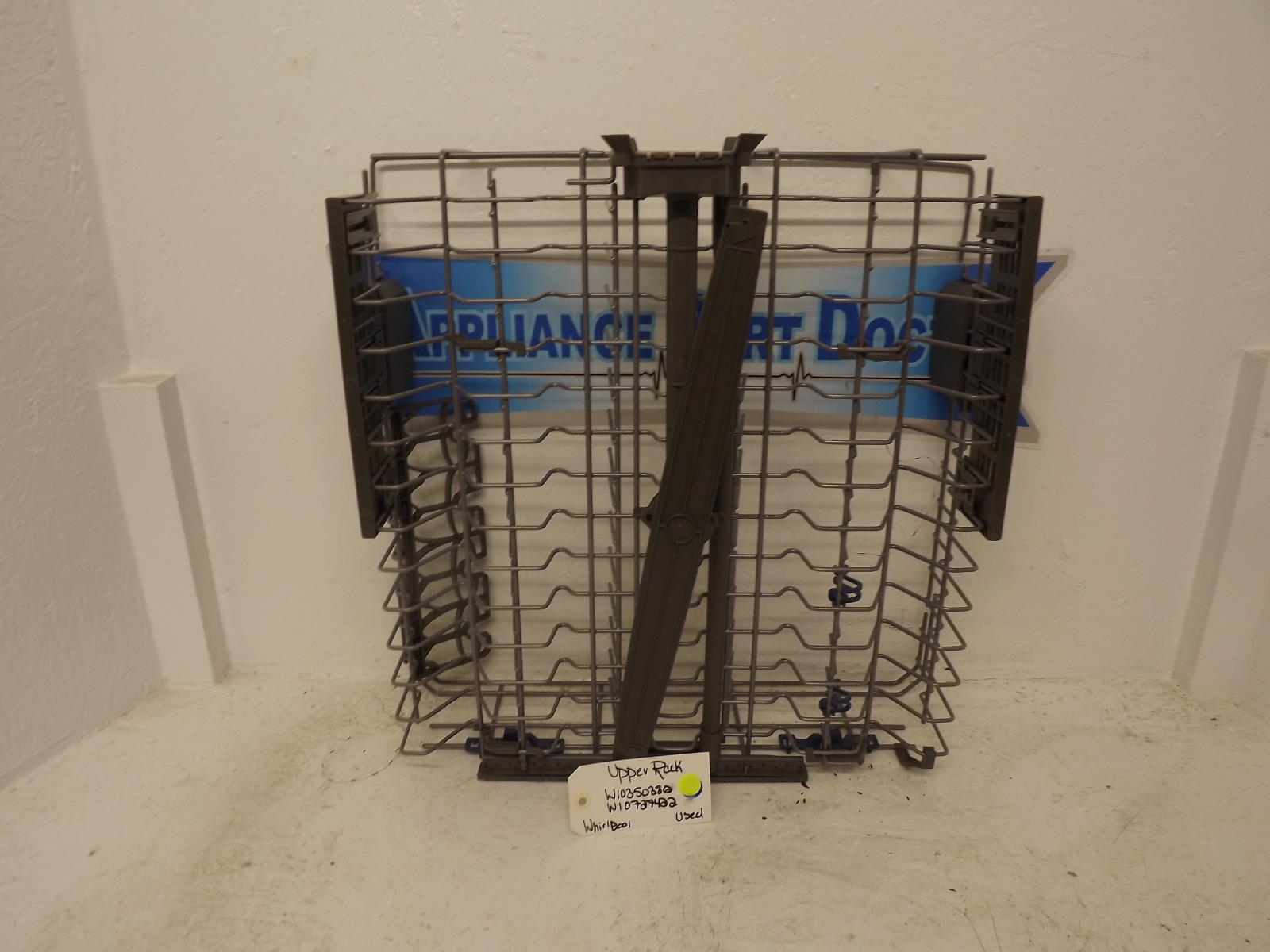 Whirlpool Dishwasher W10350380 W10727422 Upper Rack Used Whirlpool Dishwasher W10350380 W10727422 Upper Rack Used